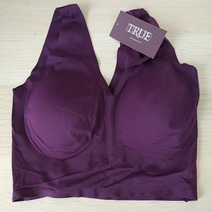 True & Co True Body V Neck Bra in Merlot